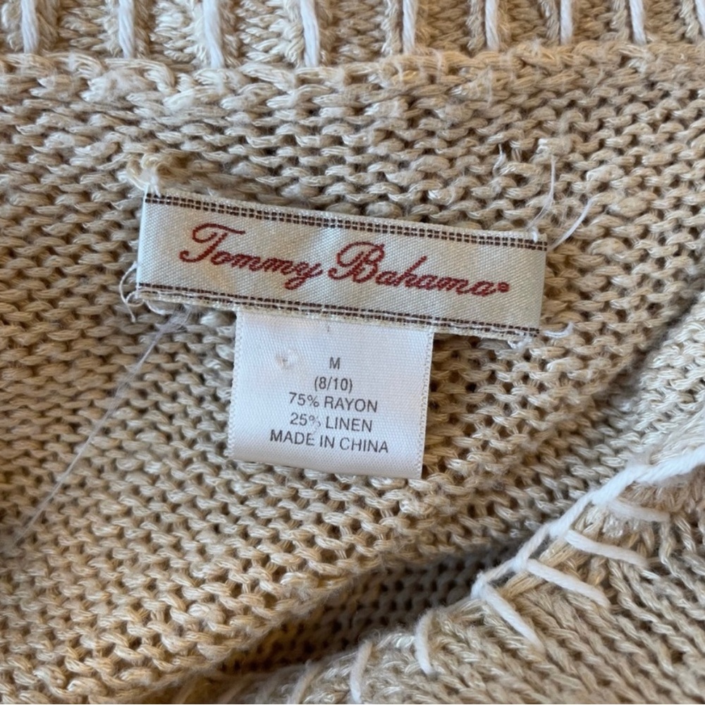 Tommy Bahama Cream Knitted Sweater| Size: M - Picture 5 of 6